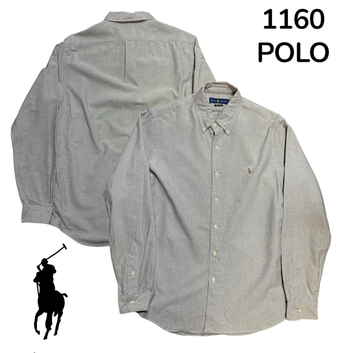 폴로 클래식핏 솔리드 셔츠 그레이 M 상품이미지2