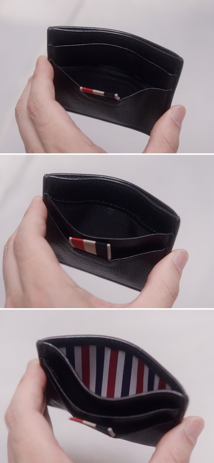 톰브라운 RWB 탭 그레인 페블레더 2cc 카드지갑 상품이미지9