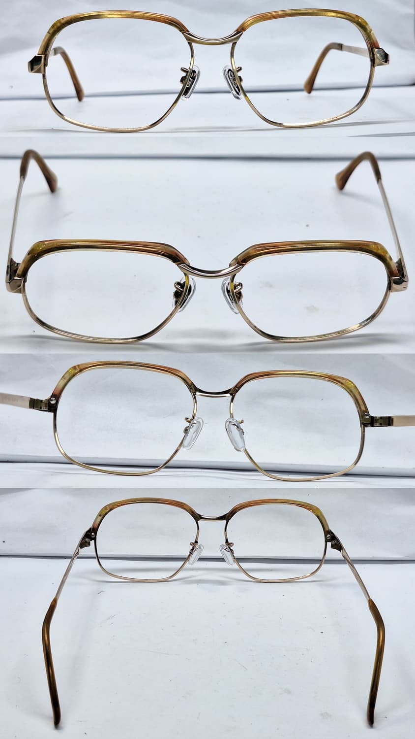 80s 일본 빈티지 VISTA B-289 금장 12K 브로우라인 하금테 상품이미지7