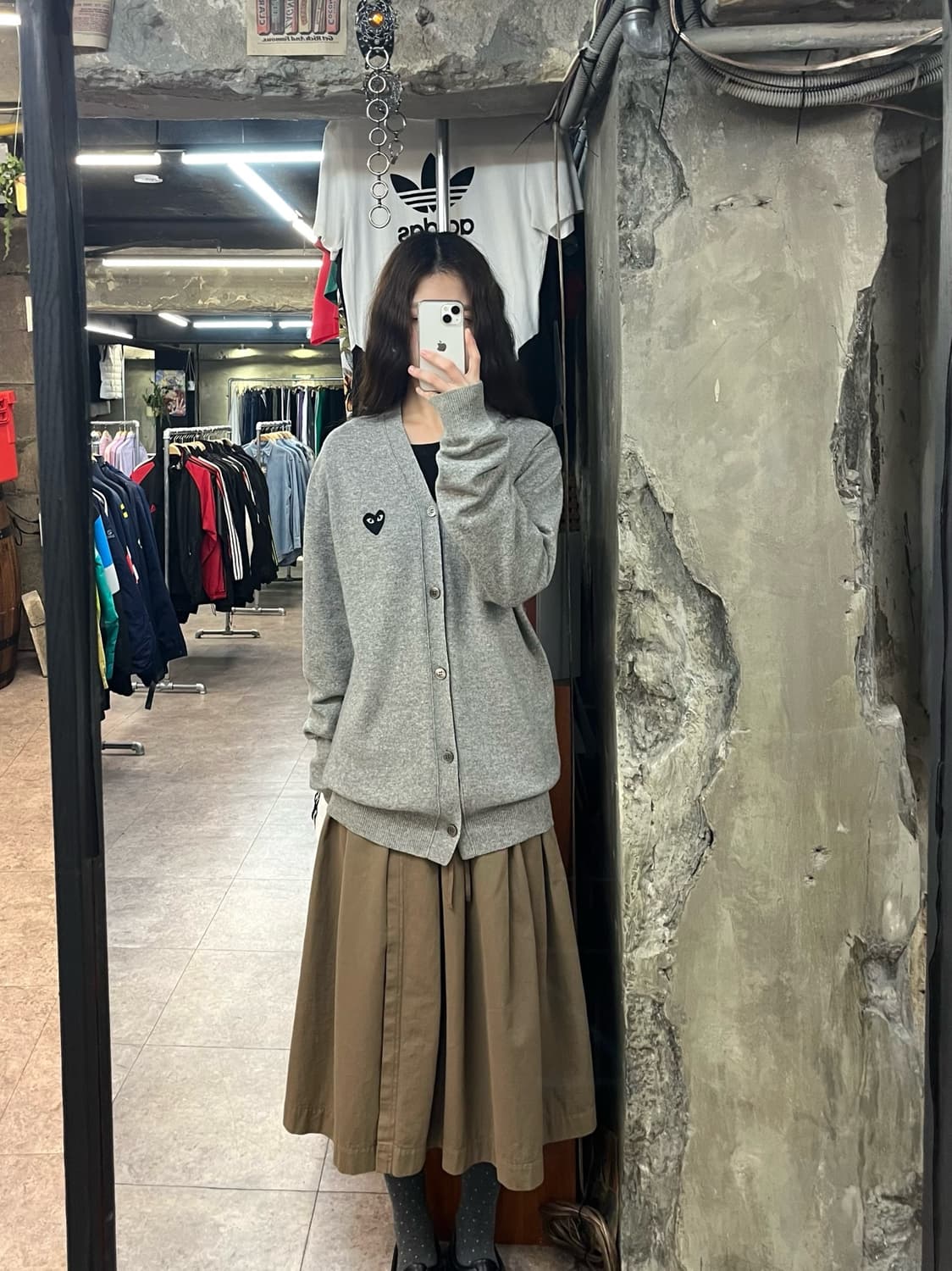 꼼데가르송 가디건 그레이 L #csz2668 상품이미지2