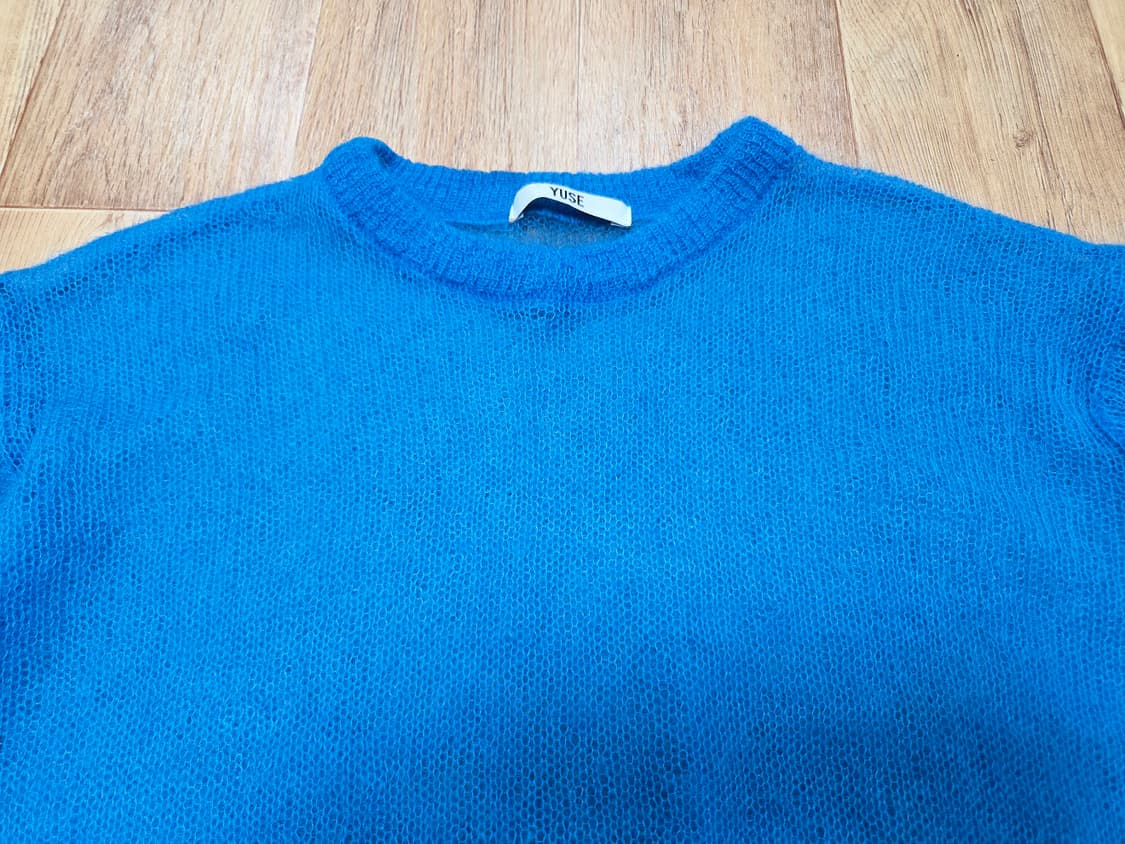 유즈(YUSE) 슈퍼키드모헤어 라운드넥 니트 프리사이즈 새상품 상품이미지2