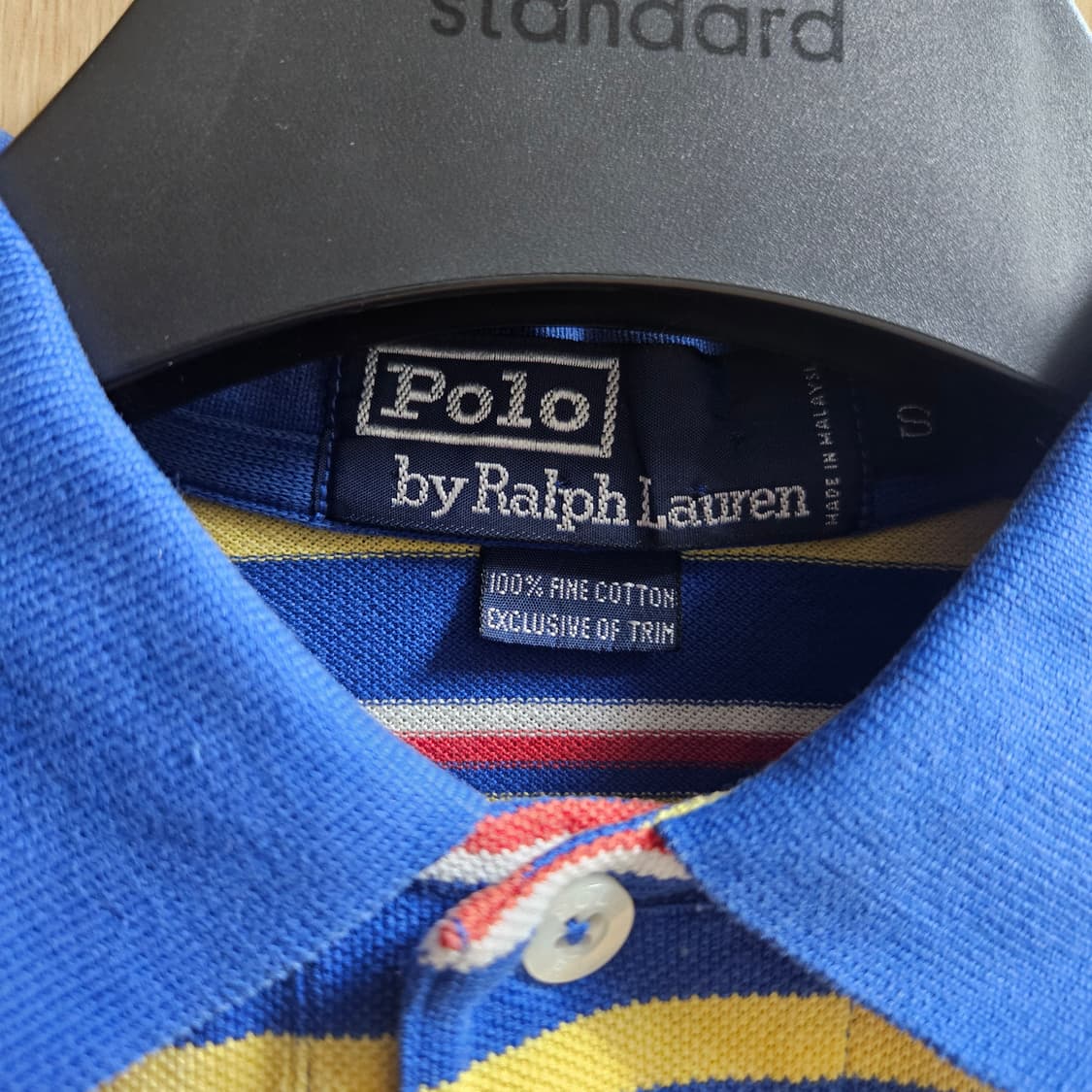 90s 폴로 랄프로렌 스트라이프 피케 티셔츠 S 상품이미지2