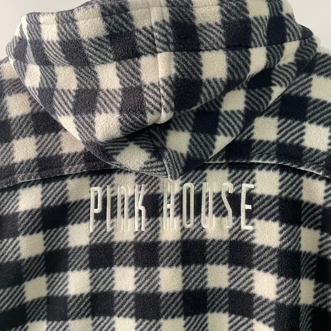 핑크 하우스 체크패턴 더플코트 상품이미지8