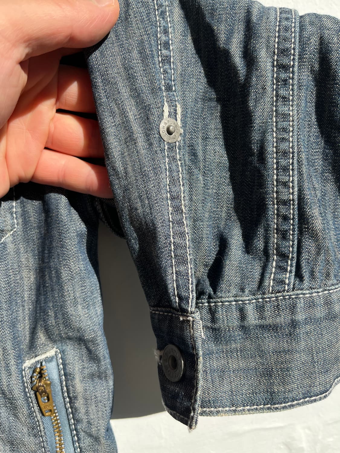 Purple&Yellow 데님 라이트 자켓 M 상품이미지5