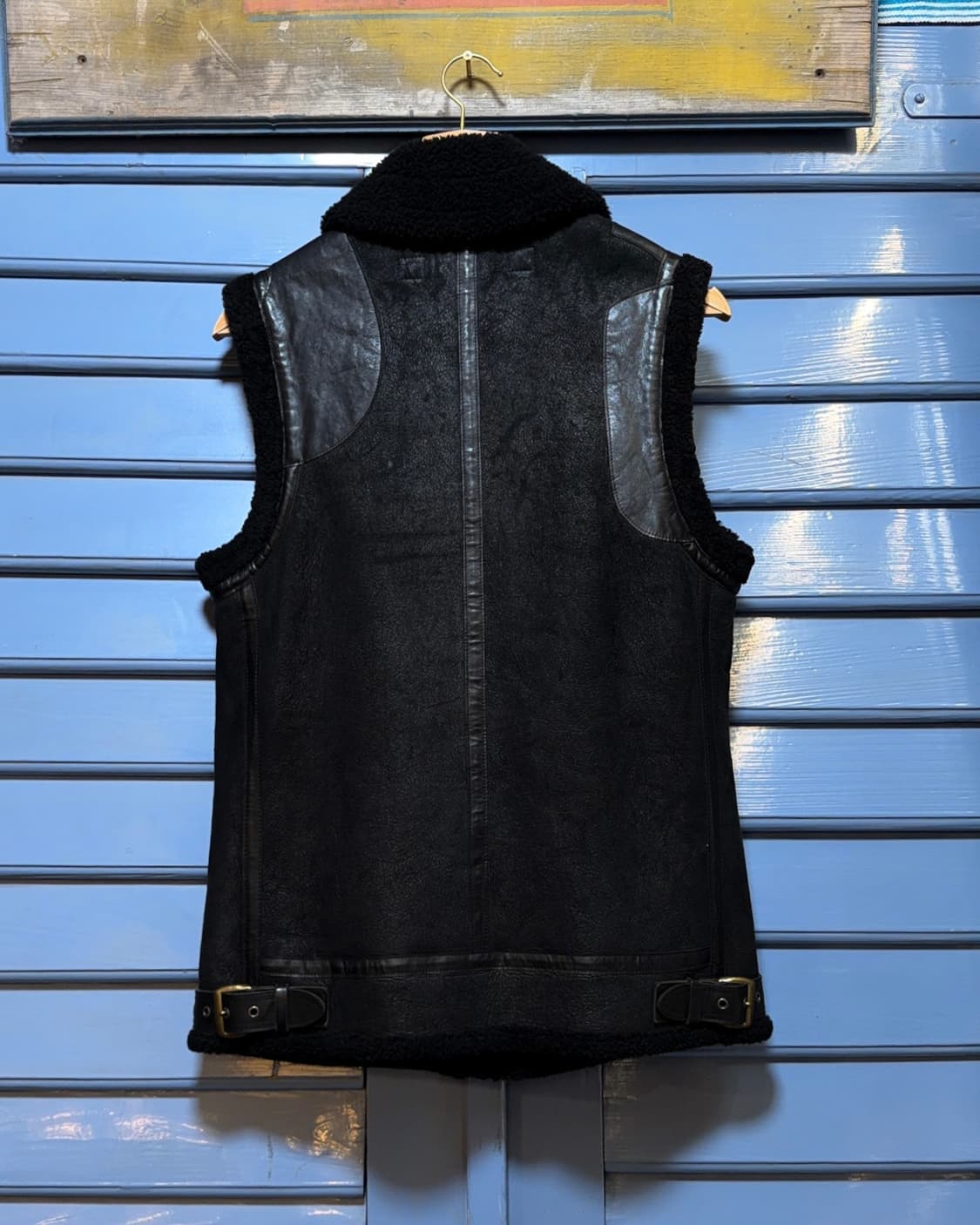 폴로 랄프로렌 B-3 리얼 퍼 레더 베스트 상품이미지4