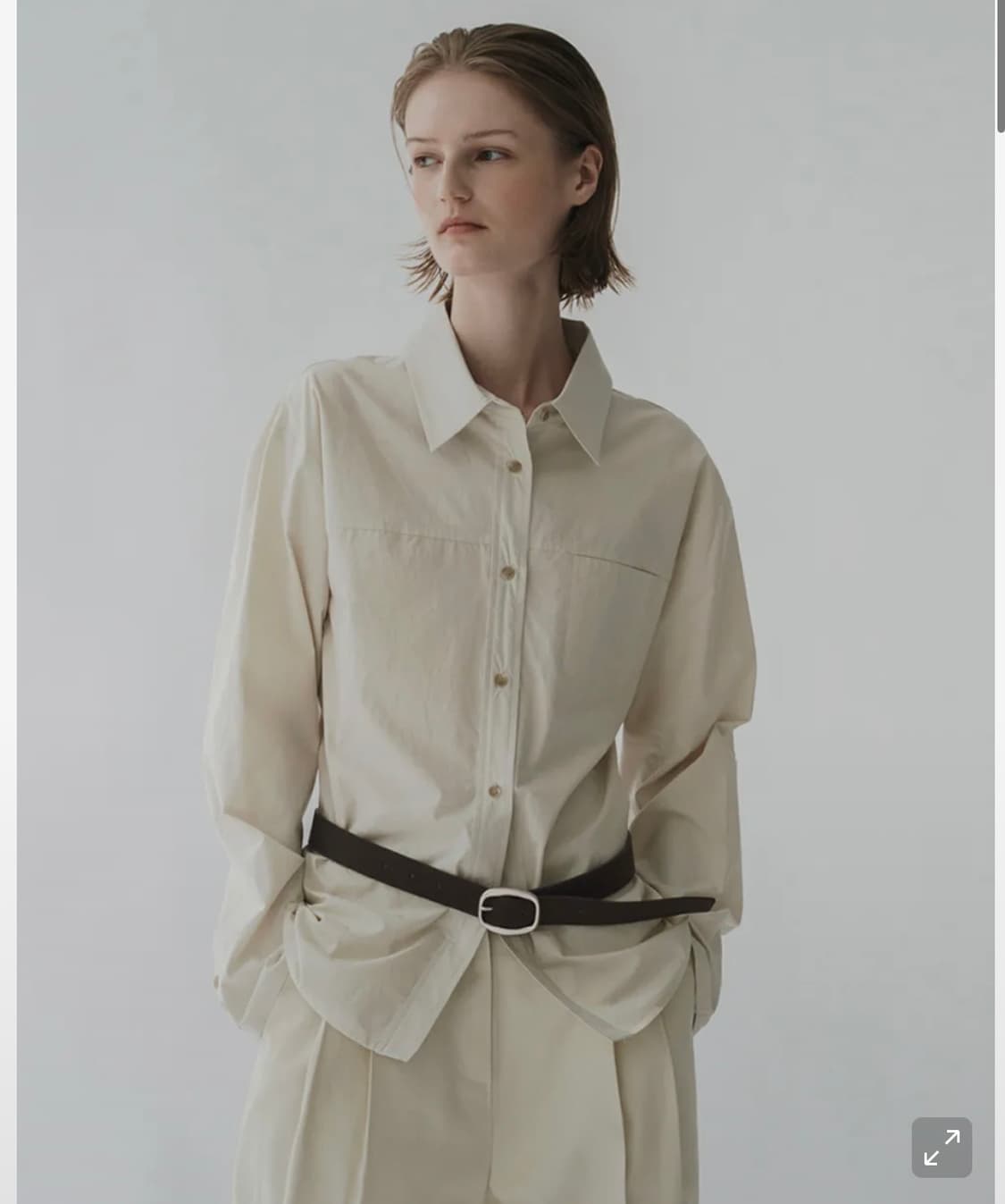 Western shirt (light beige) 상품이미지3