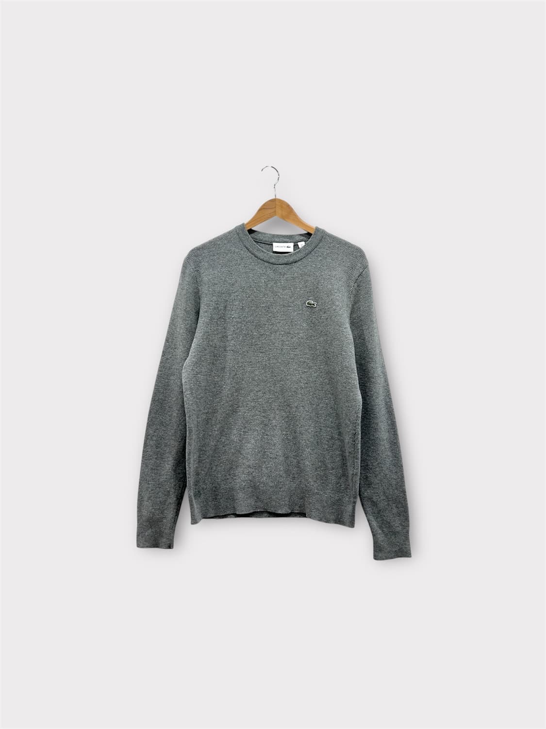 라코스테 울 라운드넥 니트 남성 M 100사이즈 그레이 상품이미지1