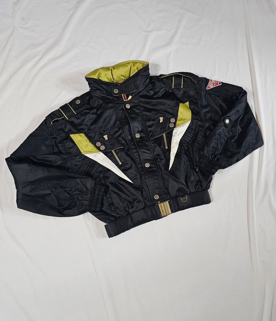 [XXL] Mr.Gelico 빈티지 레이싱 크롭 봄버 자켓 점퍼 상품이미지1