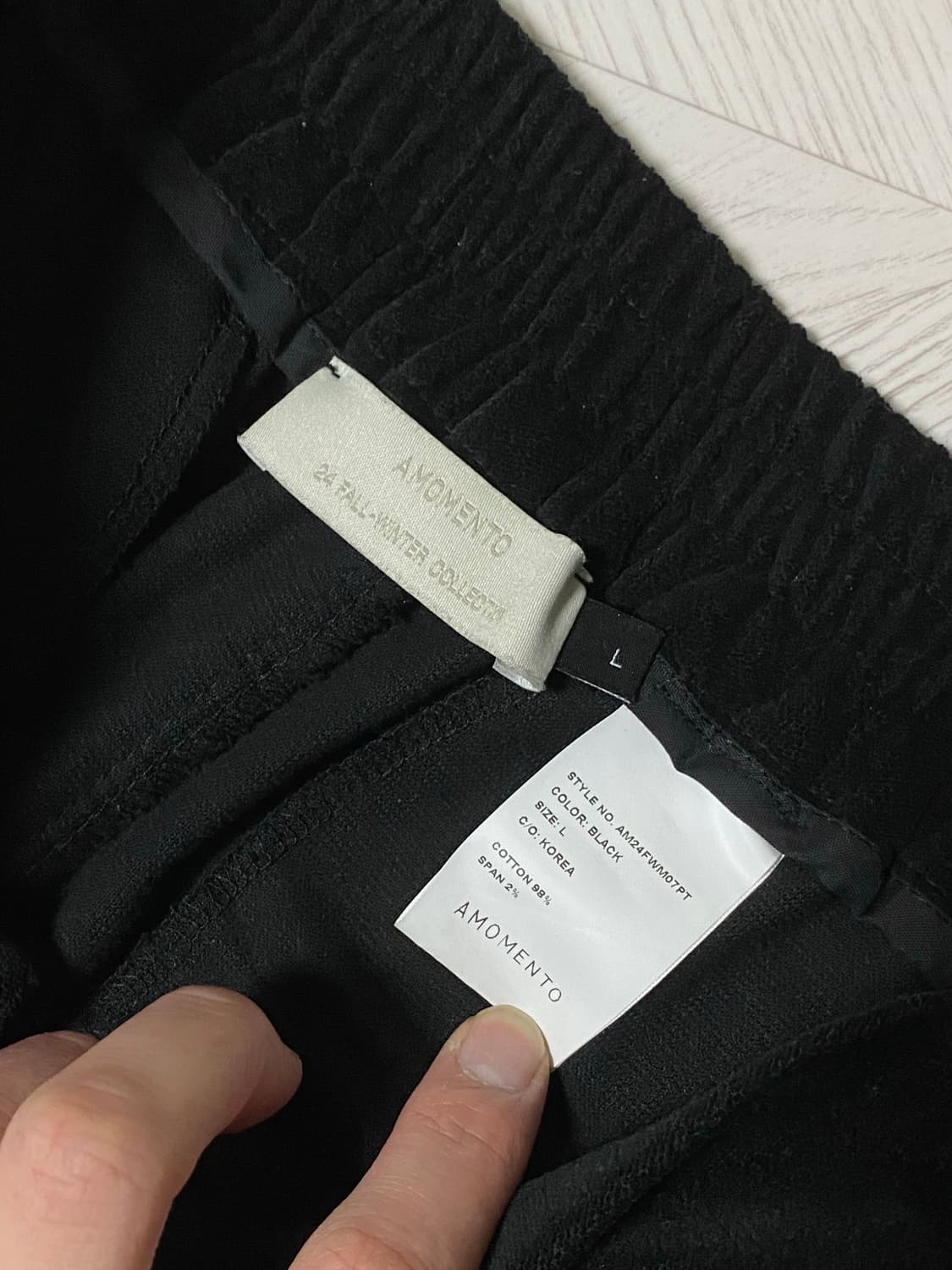 아모멘토 벨벳 자카트 팬츠 (L) 상품이미지4