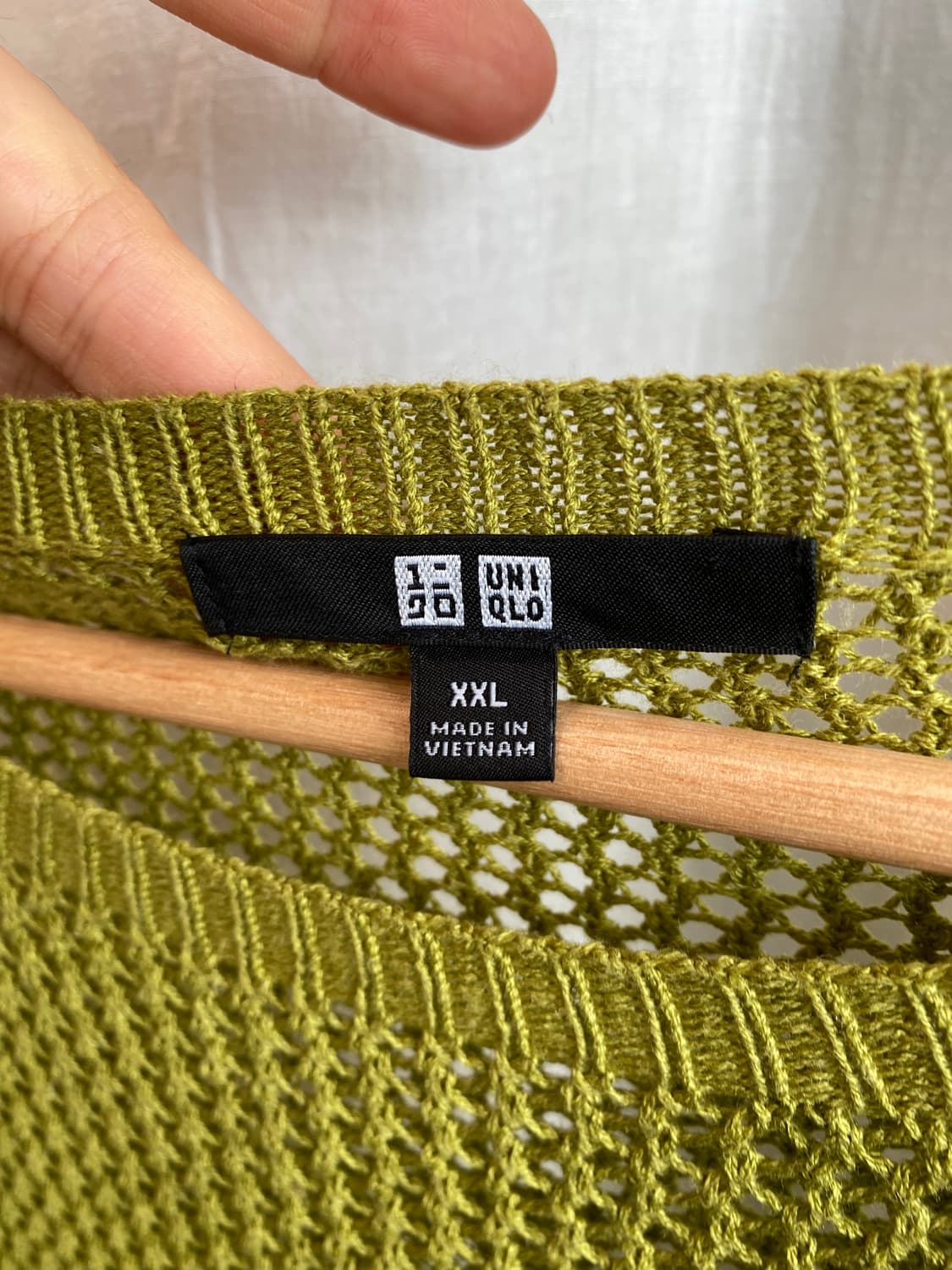 UNIQLO 그린 린넨혼방 니트(L) 상품이미지8