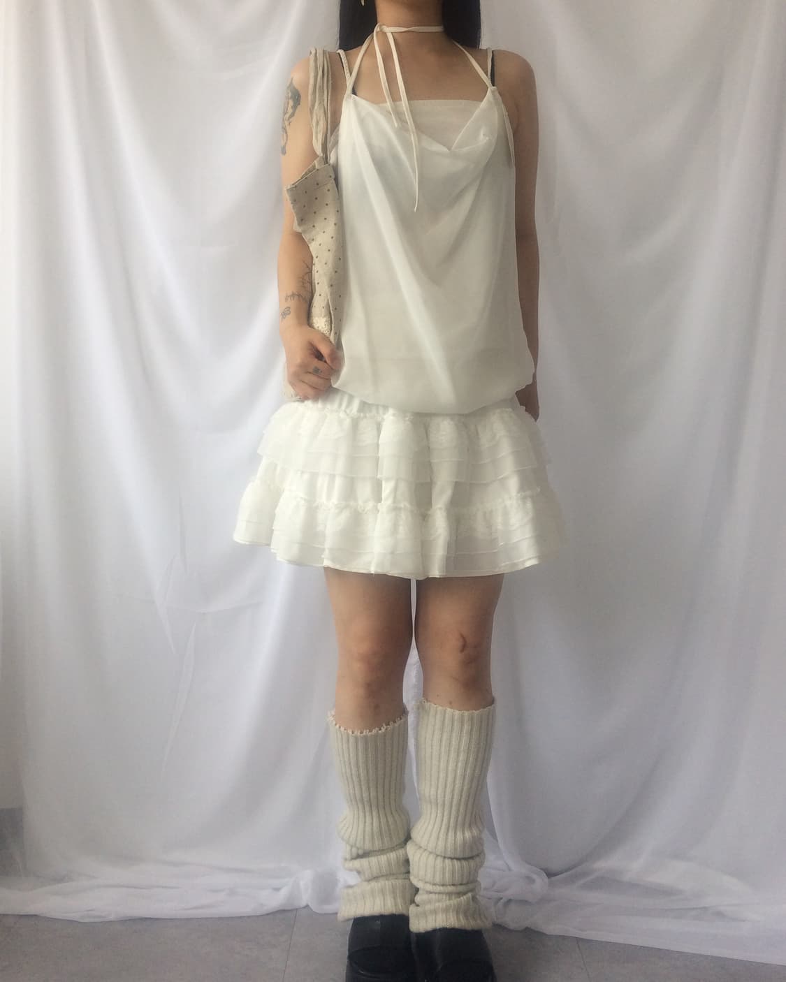 Tied drape point sleeveless 상품이미지9