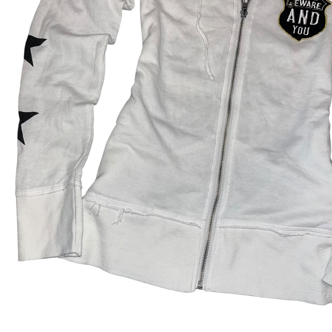 Sky Bomber 스카이봄버 호피해골패치 스터드 후드집업 펑크갸루y2k 상품이미지5