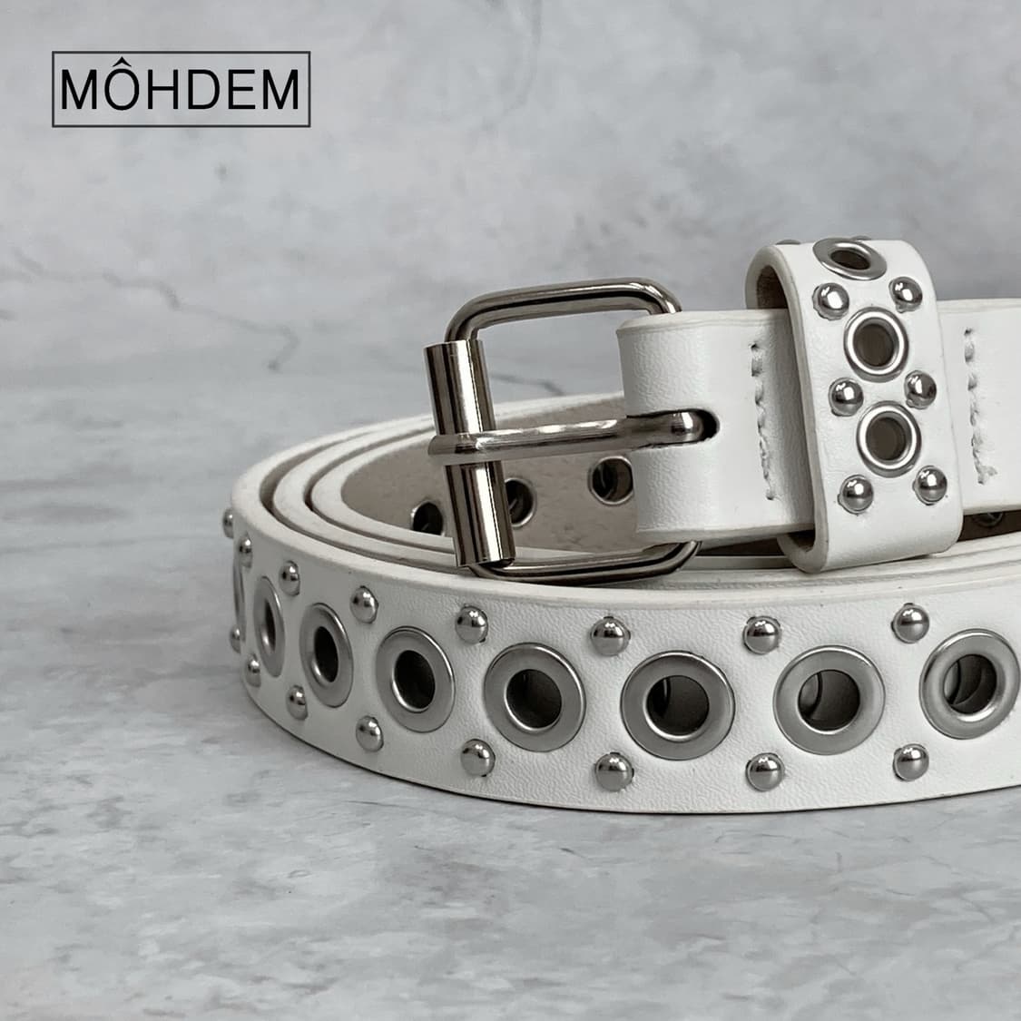[Unisex] 스터드 아일렛 벨트 상품이미지3