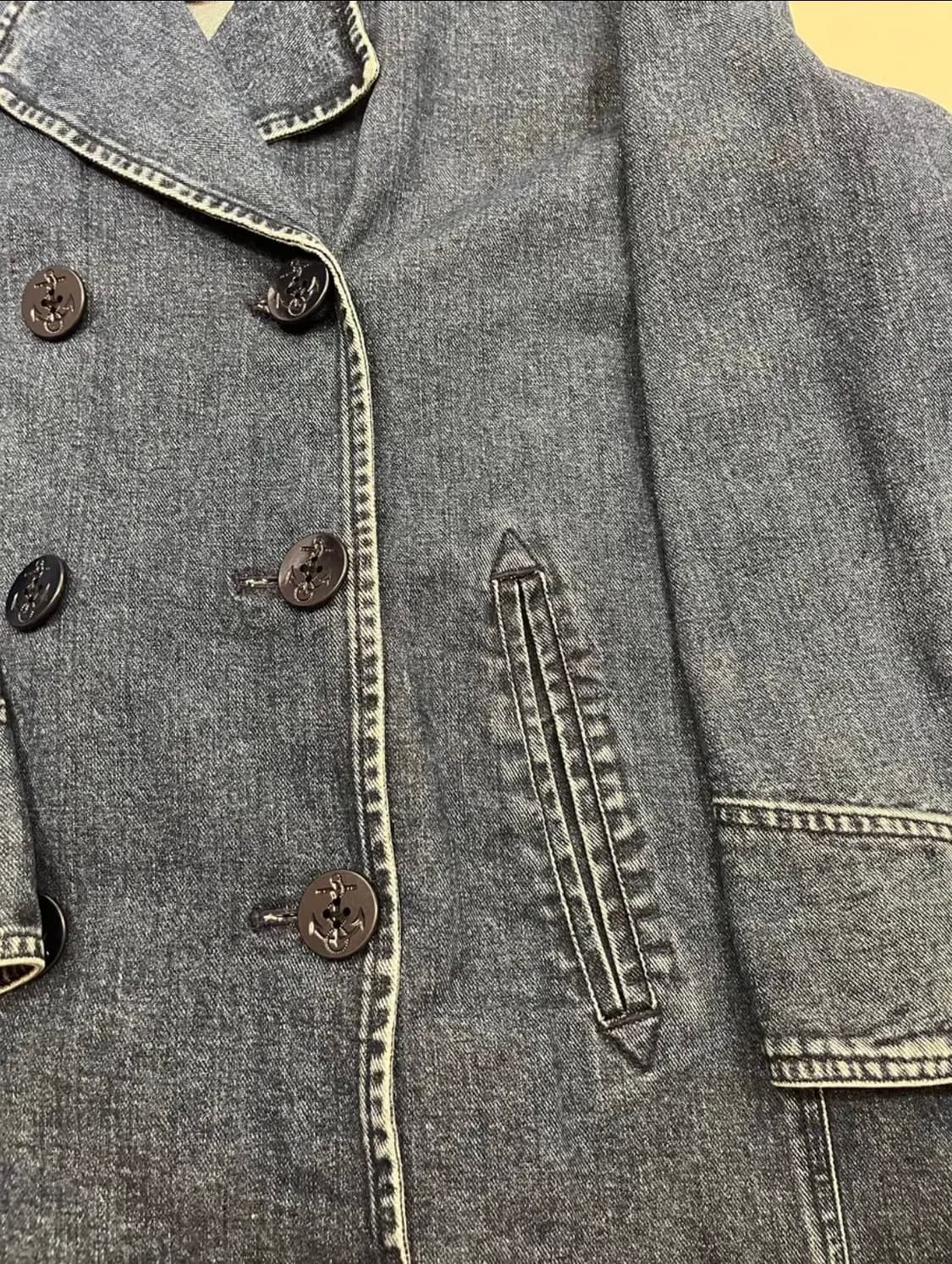 로렌 랄프로렌 데님 피코트 90s 상품이미지4