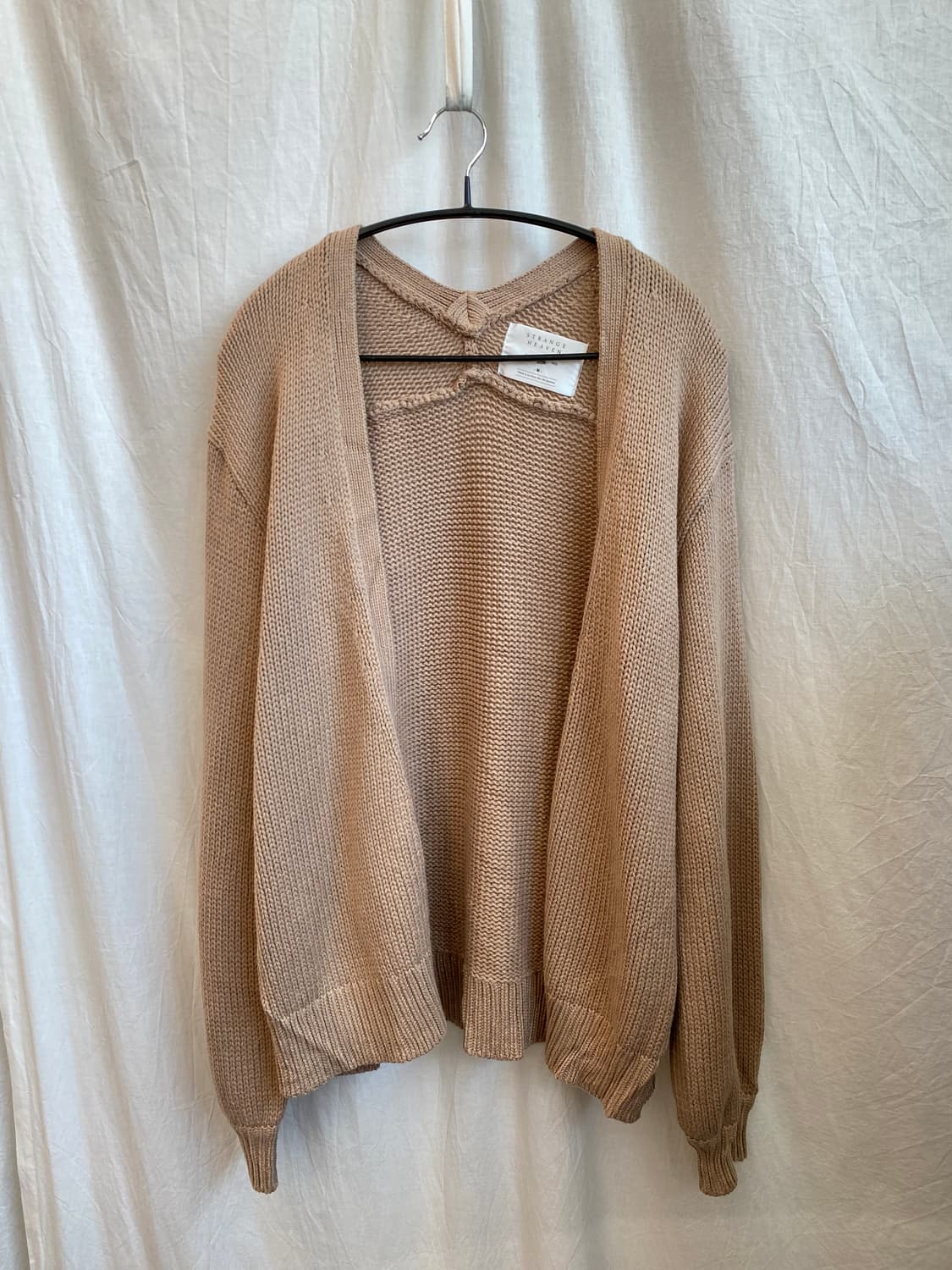 STRANGE HEAVEN 베이지 니트 오픈가디건(M) 상품이미지2