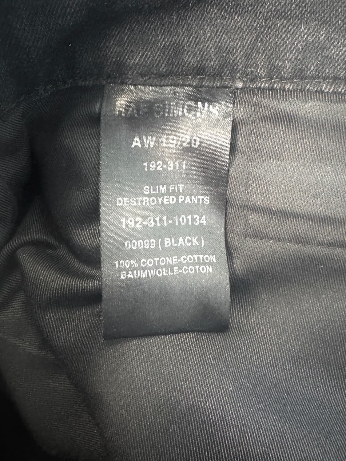 RAF SIMONS 라프시몬스 19/20 slim destroyed 33 상품이미지9