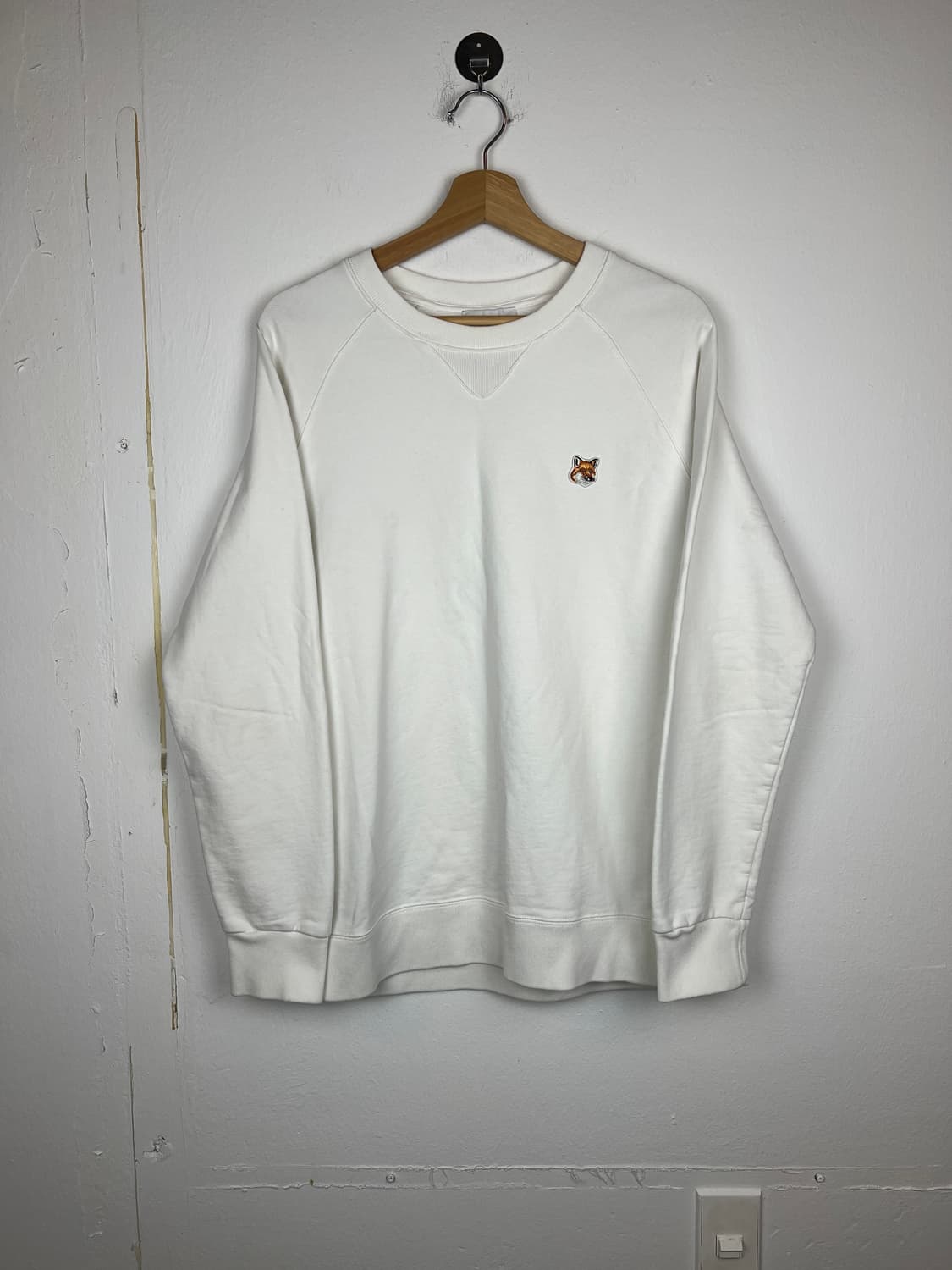 (정품) 메종키츠네 폭스 헤드 맨투맨 화이트 L 상품이미지2