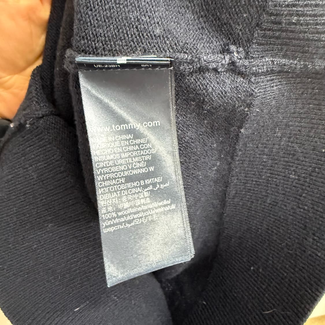 타미힐피거 네이비 니트 집업 (M) 상품이미지3