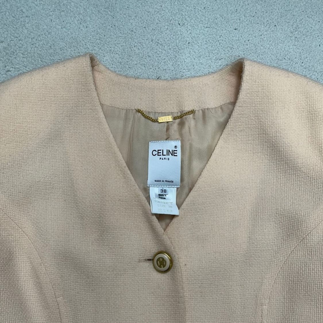 CELINE 트위드 반팔 자켓 38 상품이미지5