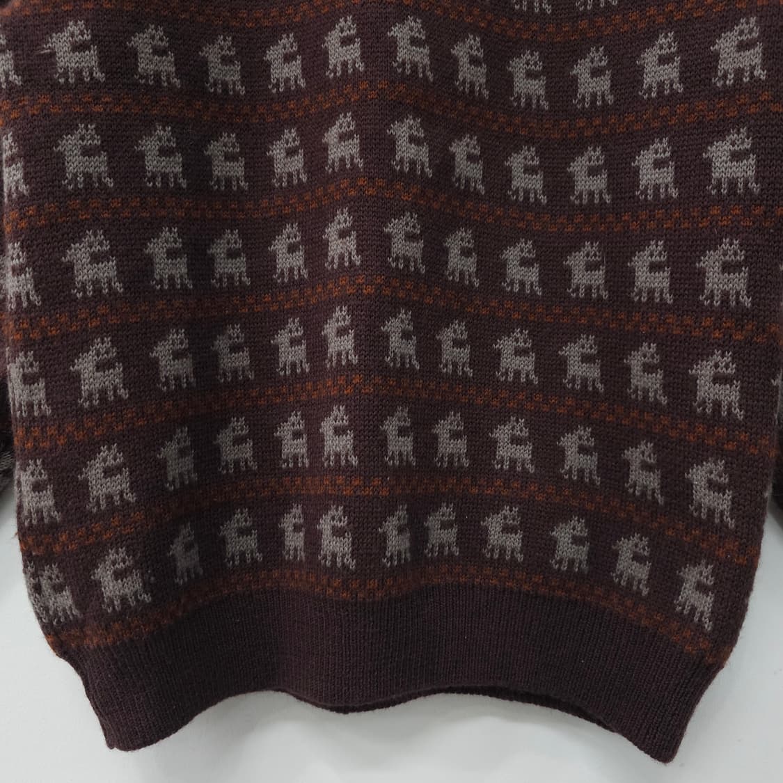 모100% 사슴패턴 빈티지니트 상품이미지3