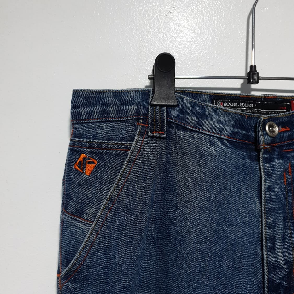 칼카니 카펜터 더블니 올드스쿨 Y2K 힙합 와이드 데님 팬츠 청바지 상품이미지2