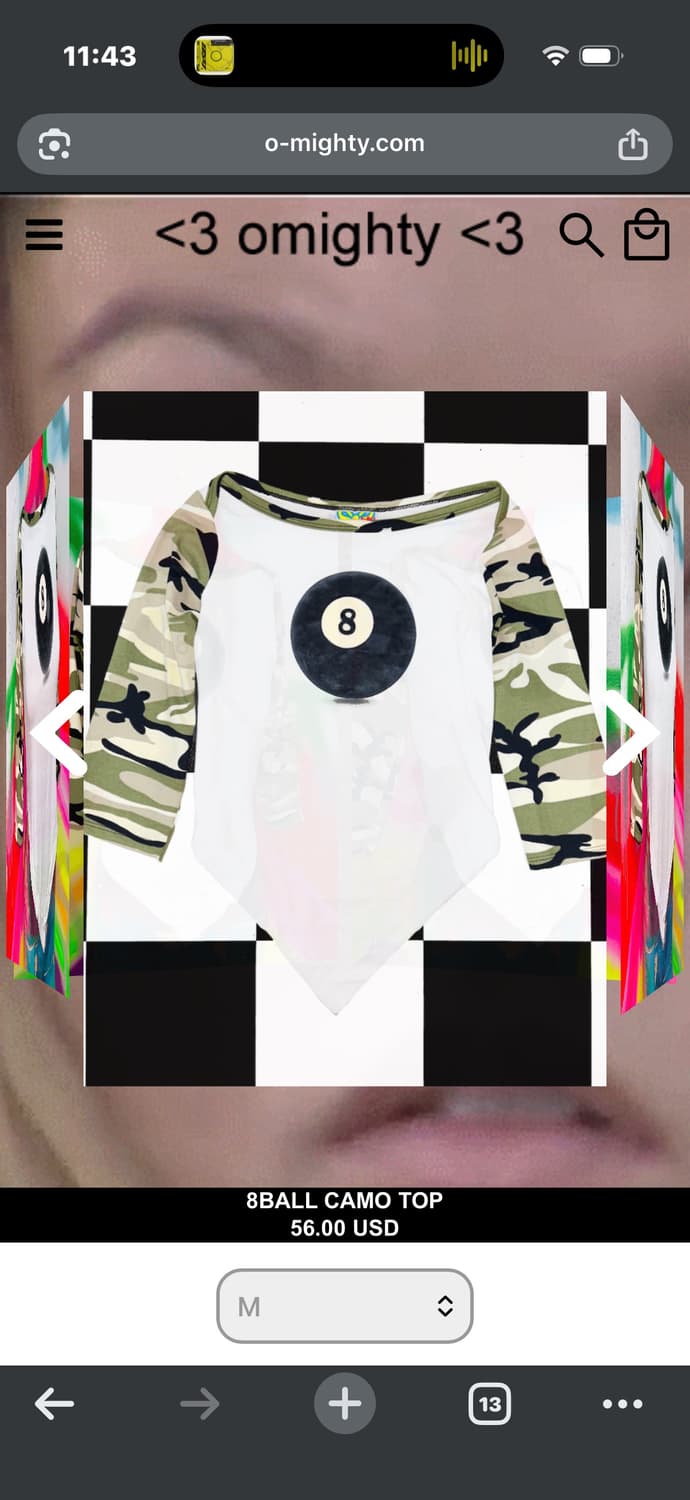 omighty 8ball camo top 상품이미지2