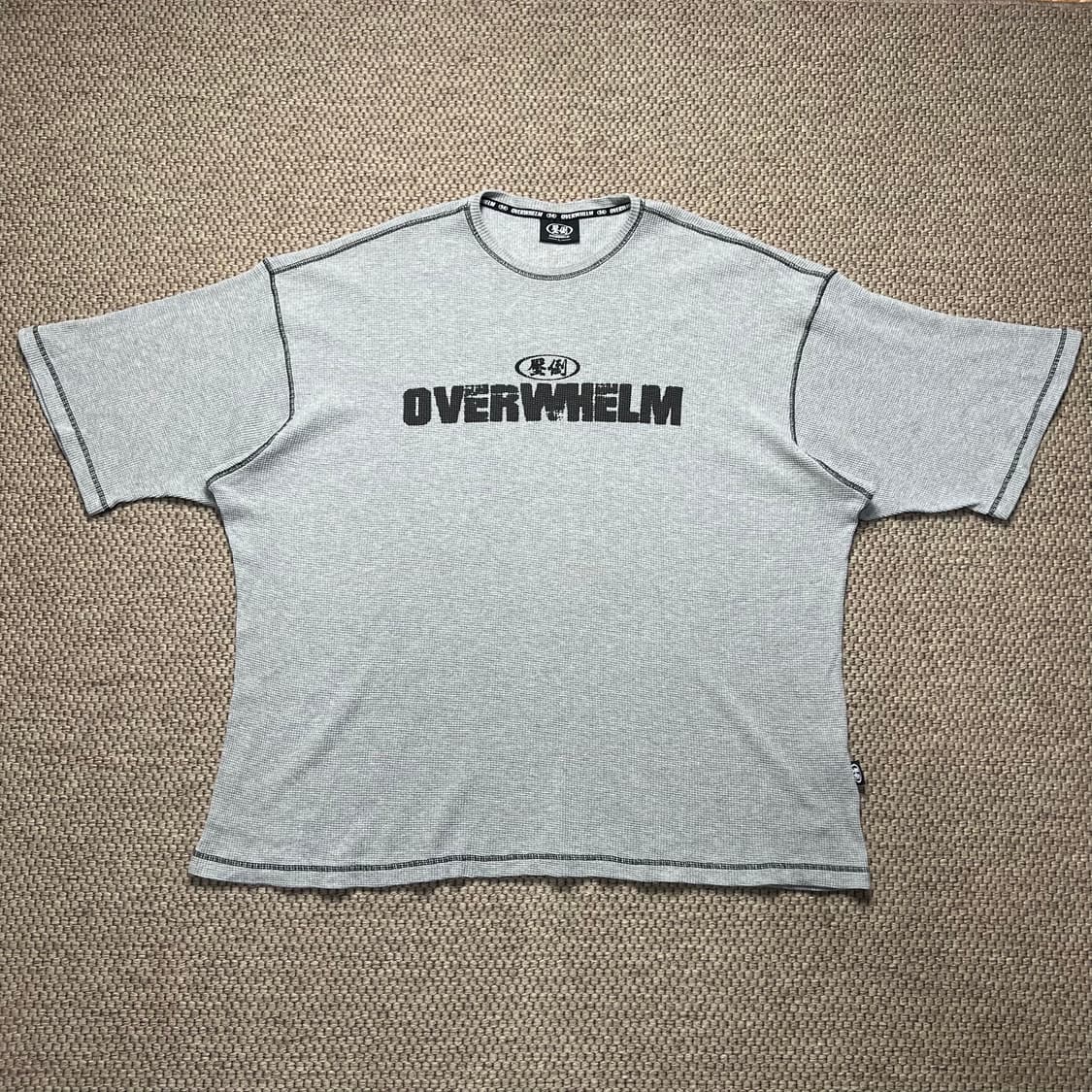 압도 Overwhelm 와플 반팔 그레이 L 상품이미지1
