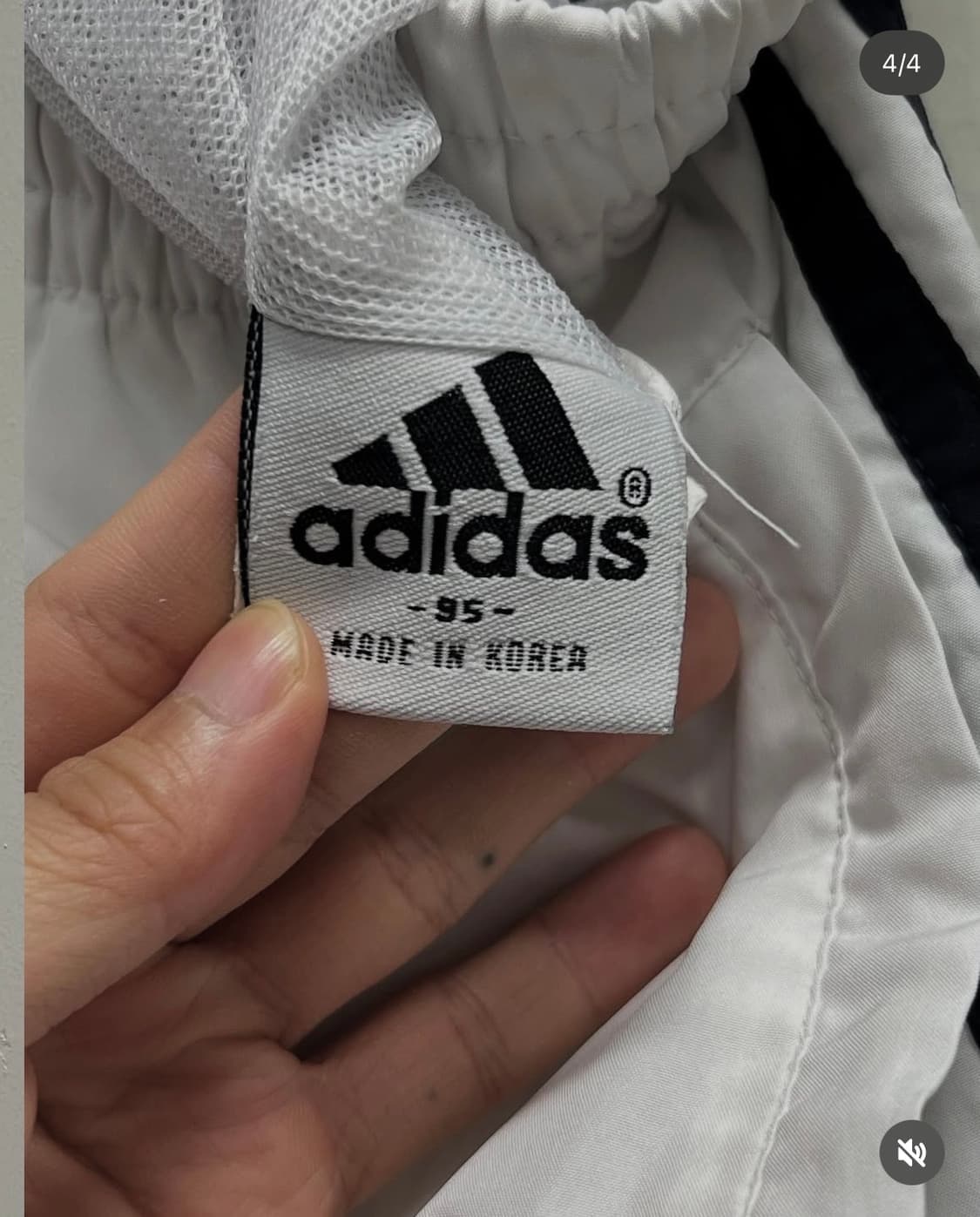 (95) 아디다스 올드스쿨 삼선 우븐 조거 팬츠 화이트/블랙 상품이미지4