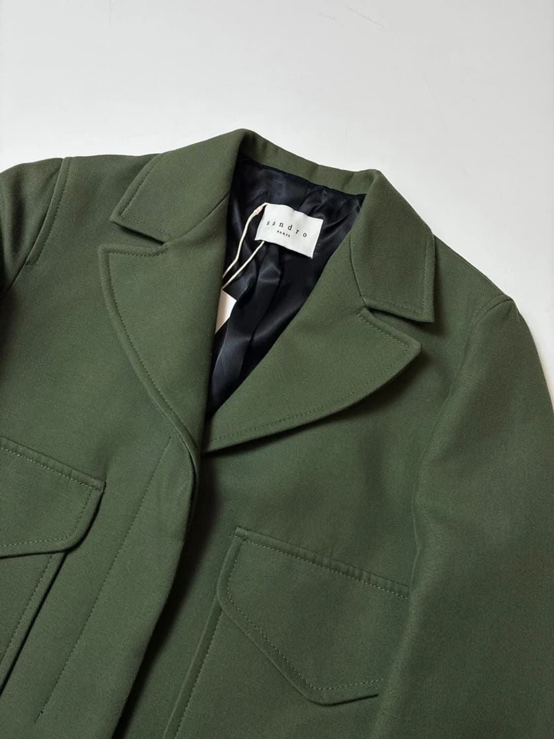 산드로 SANDRO 우먼스 코튼 혼방 크롭 자켓 PN8341 상품이미지2