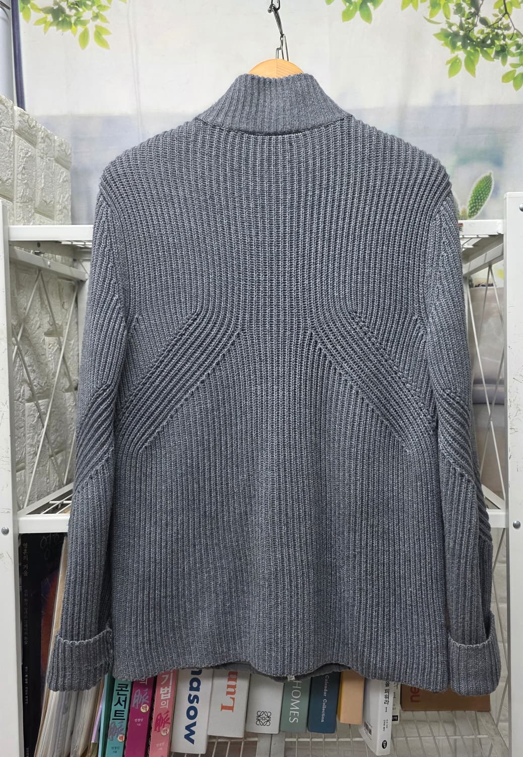 아르마니익스체인지 남성니트 M 스웨이드 텍스쳐 풀집업 니트자켓 XD74 상품이미지4