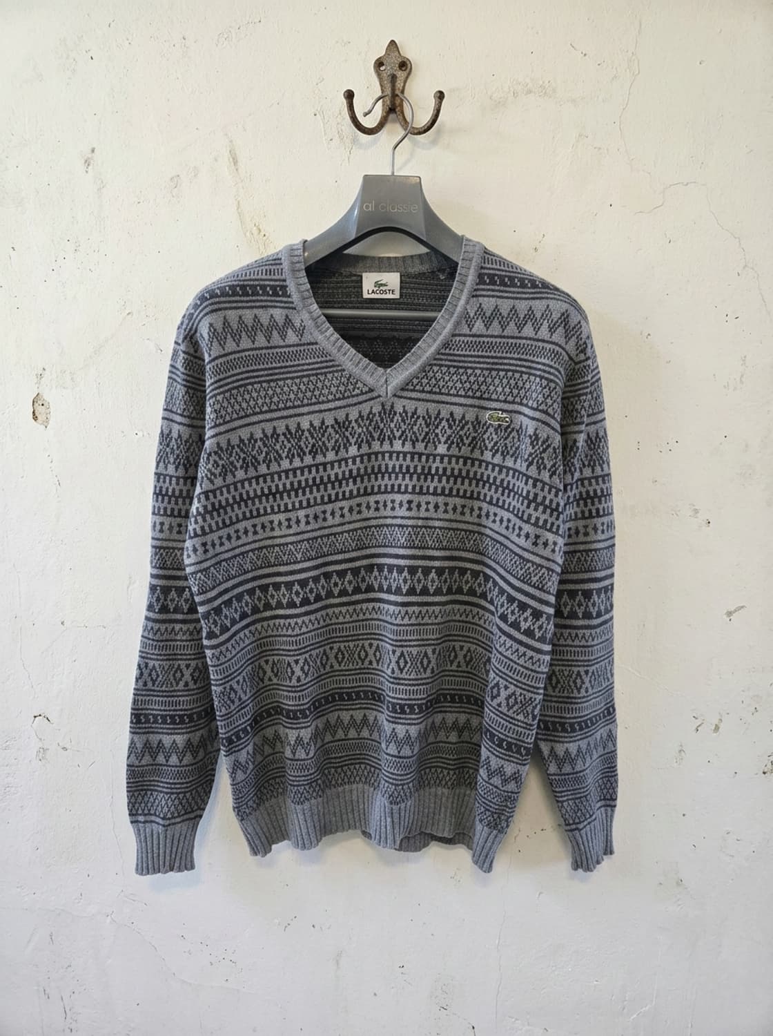 라코스테 패턴 V넥 스웨터 95 상품이미지1