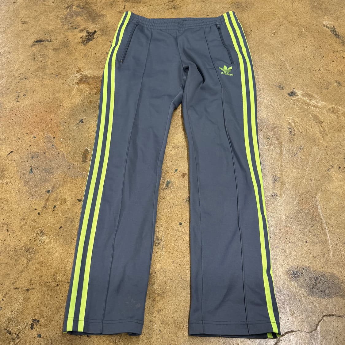 [정품/90] 아디다스 삼선 트레이닝 바지 그레이 형광 b14 상품이미지2
