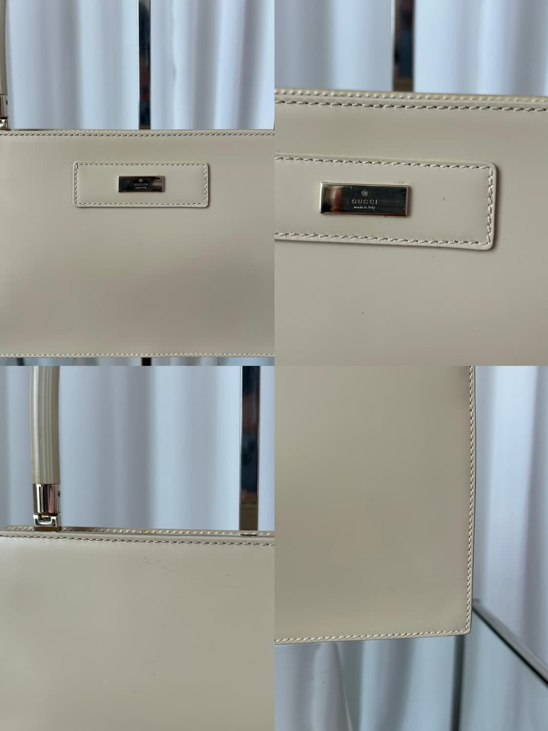 구찌 x 톰포드 2000s 글로시 레더 루사이트 바 핸들 숄더백 상품이미지8