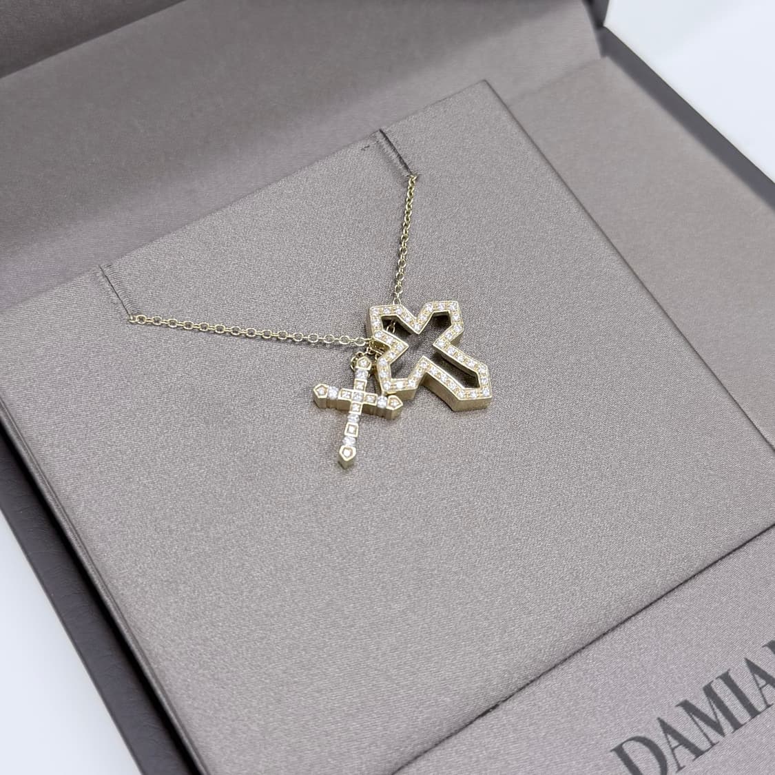 [S+급/스몰] 다미아니 벨에포크 크라운 옐로우 골드 18k 목걸이 상품이미지5