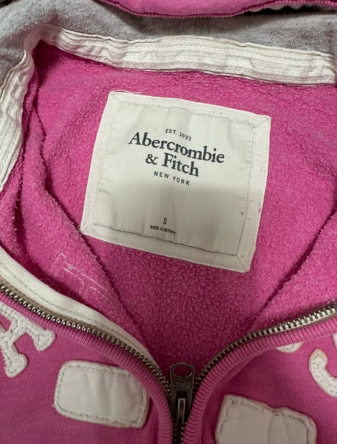 아베크롬비 핑크 후드집업 딱붙핏 상품이미지4