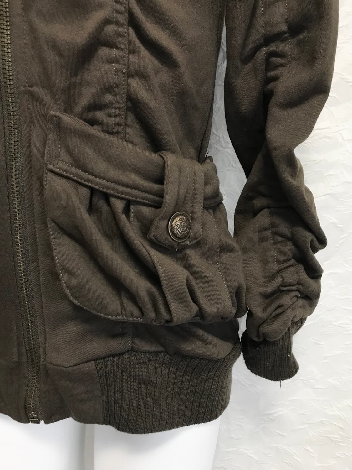 택포•빈티지 digdeep 디그딥 00s y2k 셔링 하이넥 집업 상품이미지4