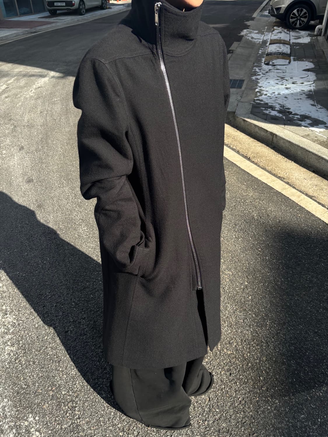 16FW Rick Owens 하이넥 코트 상품이미지3