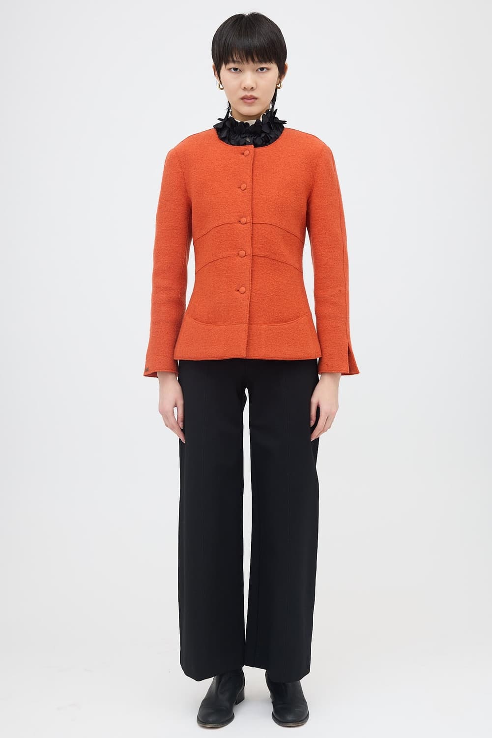 1999 Chanel 샤넬 울 포인트 컬러 자켓 42 상품이미지3