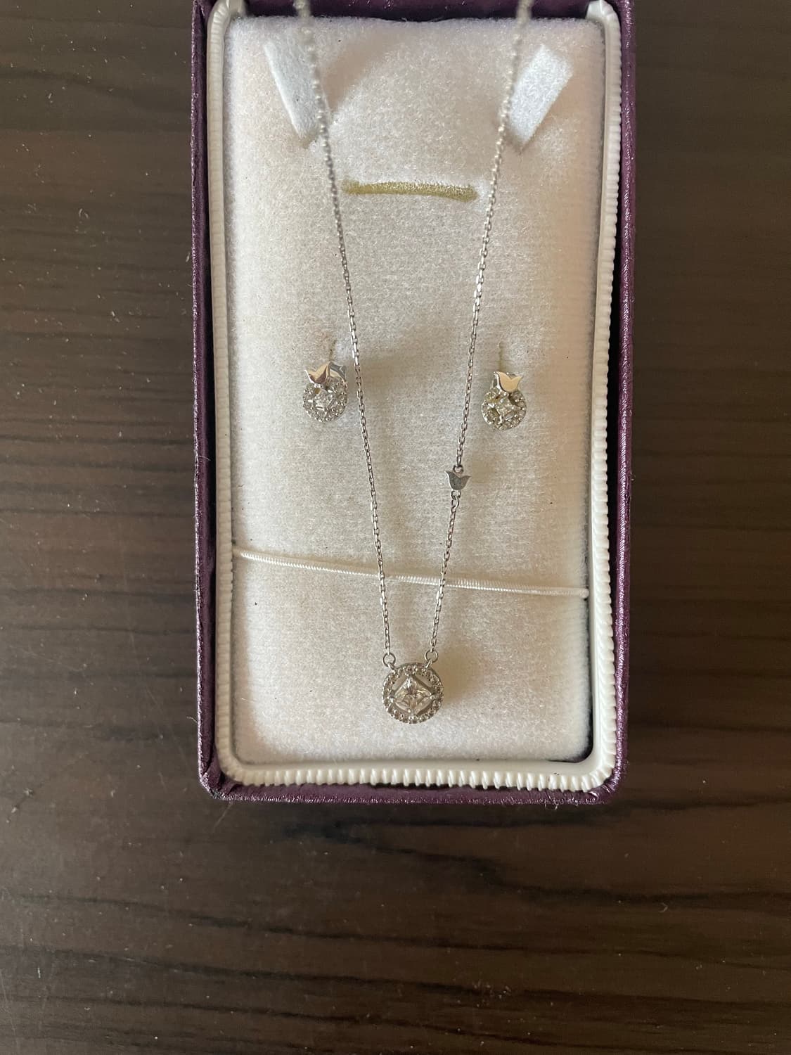 [정품]티르리르 튤리 목걸이 귀걸이 세트 실버925 시그니처튤립 큐빅 상품이미지6