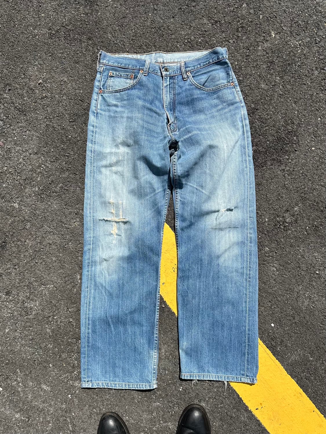 00‘s Levi’s 503 washed distressed denim  상품이미지4