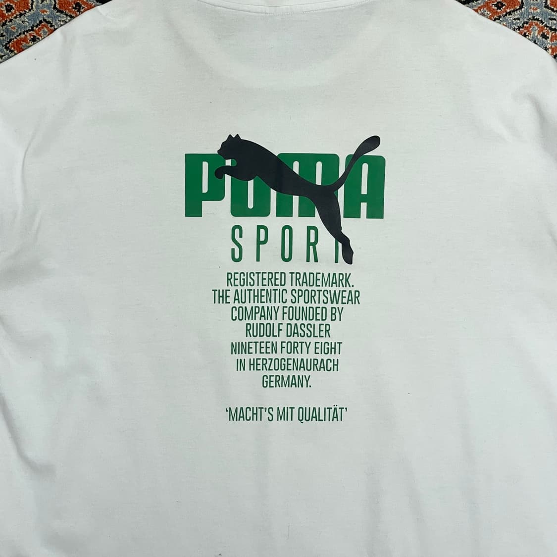 푸마 백프린팅 화이트 포켓 긴팔 티셔츠 남성L 상품이미지8