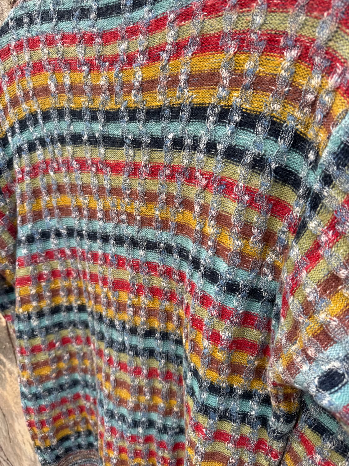 미쏘니 스포츠 빈티지 멀티컬러 케이블 니트 105 상품이미지4