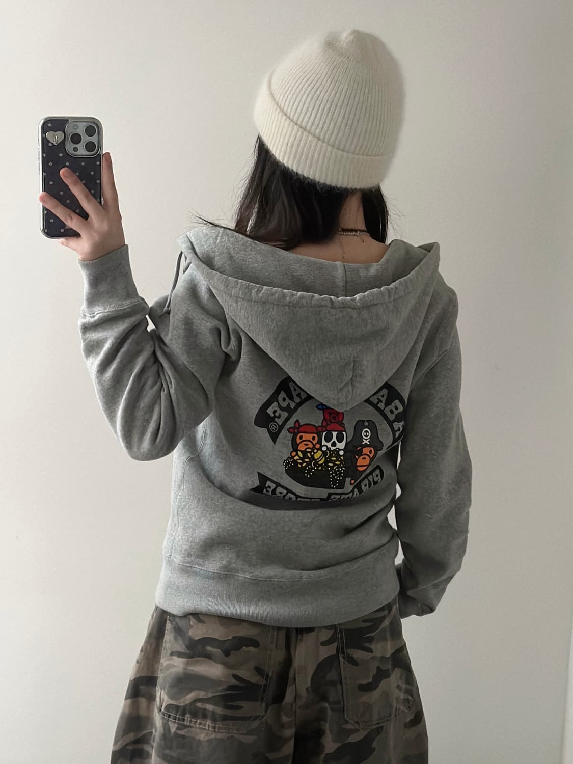 베이프 해적 마일로 빅로고 후드집업  상품이미지9