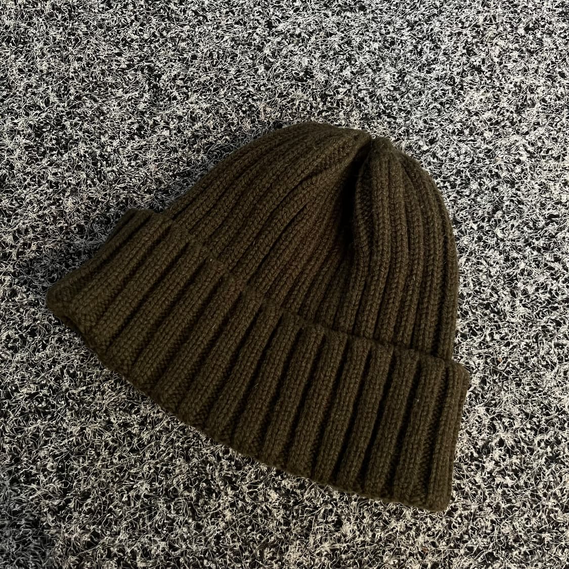 무인양품 골지 비니 카키  상품이미지1