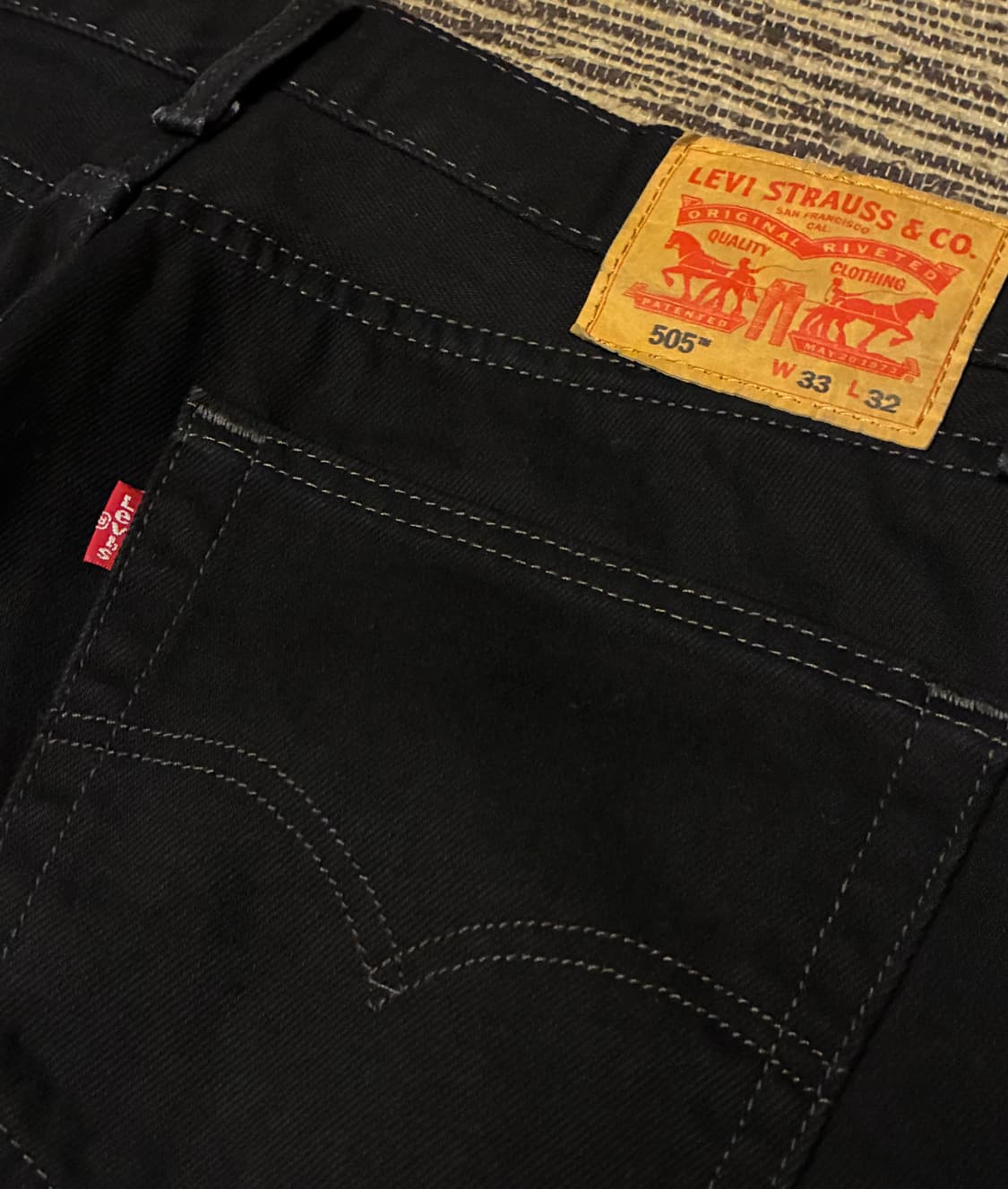 (33)Levis 리바이스 505 스트레이트 블랙진 데님 흑청 상품이미지7