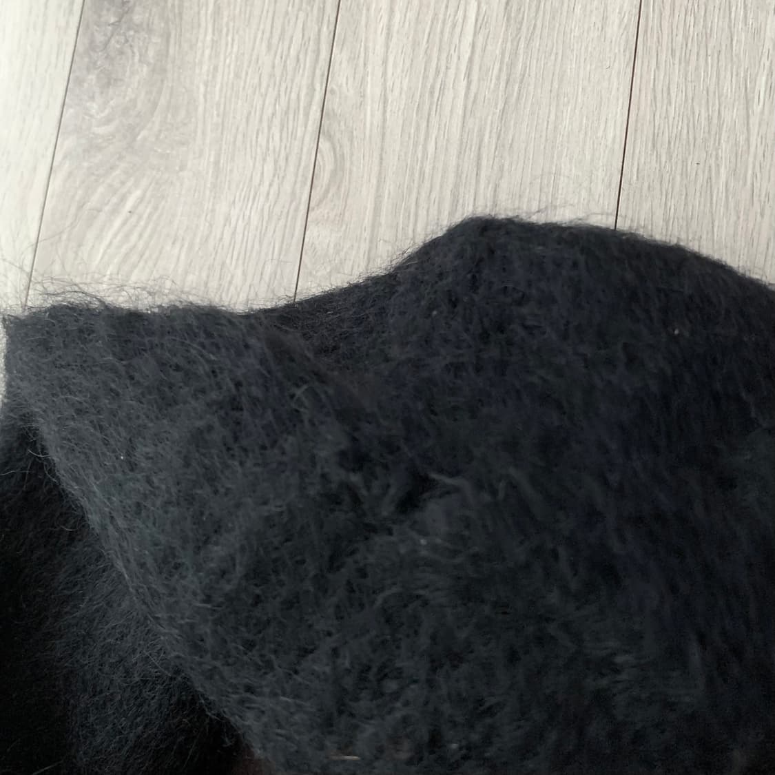 꼼데가르송 트리콧 모헤어 블랙 롱 니트 상품이미지4