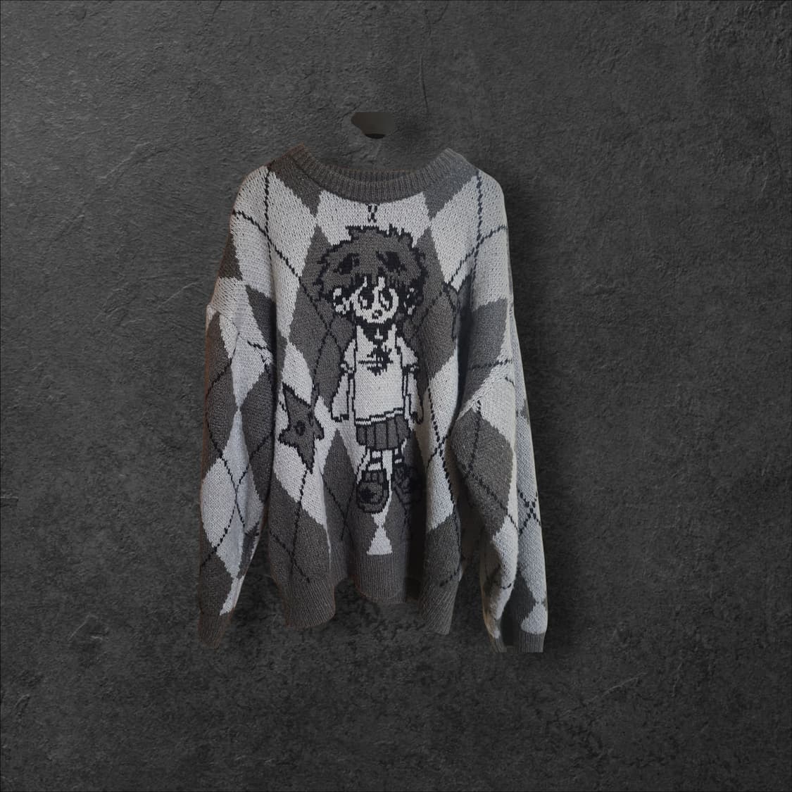 나이스고스트클럽 little ghost argyle knit 상품이미지1