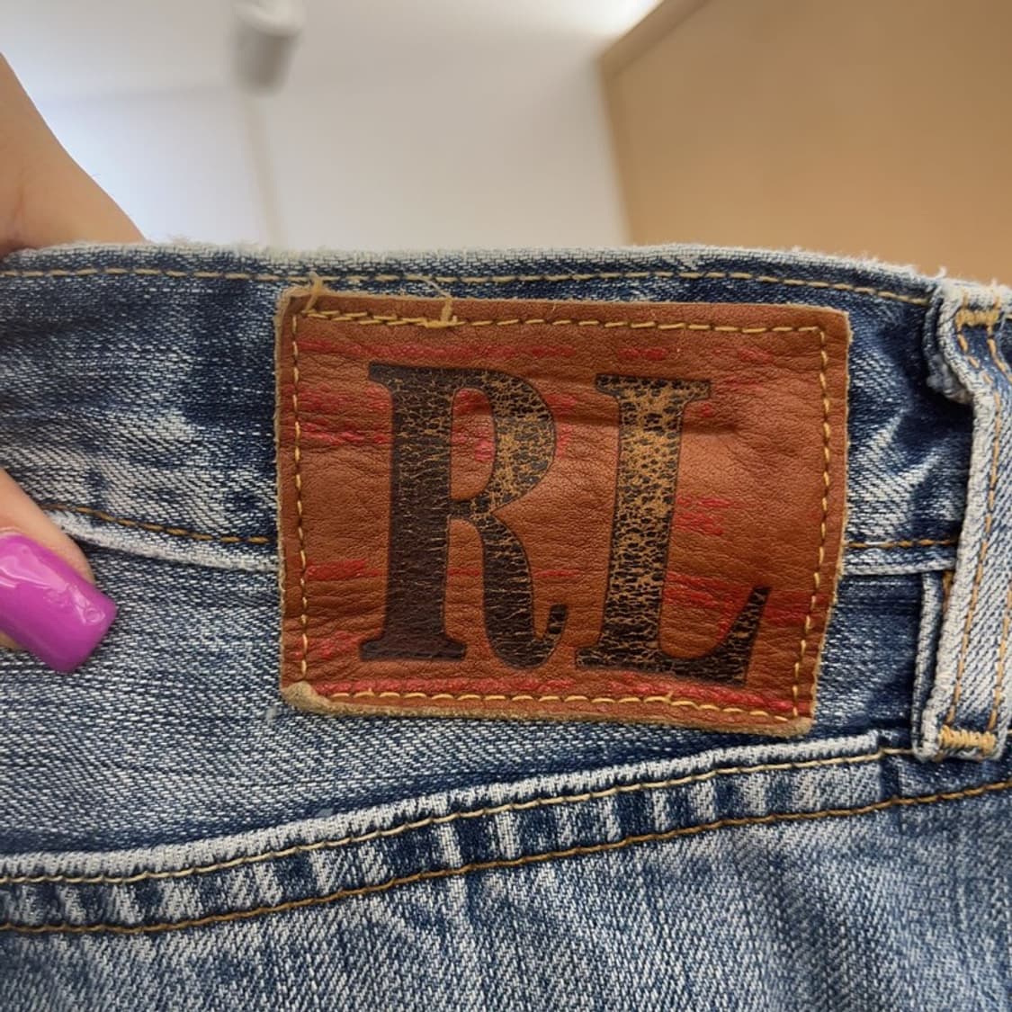 폴로 랄프로렌 빈티지 데미지 데님팬츠 33인치 C06751 상품이미지5