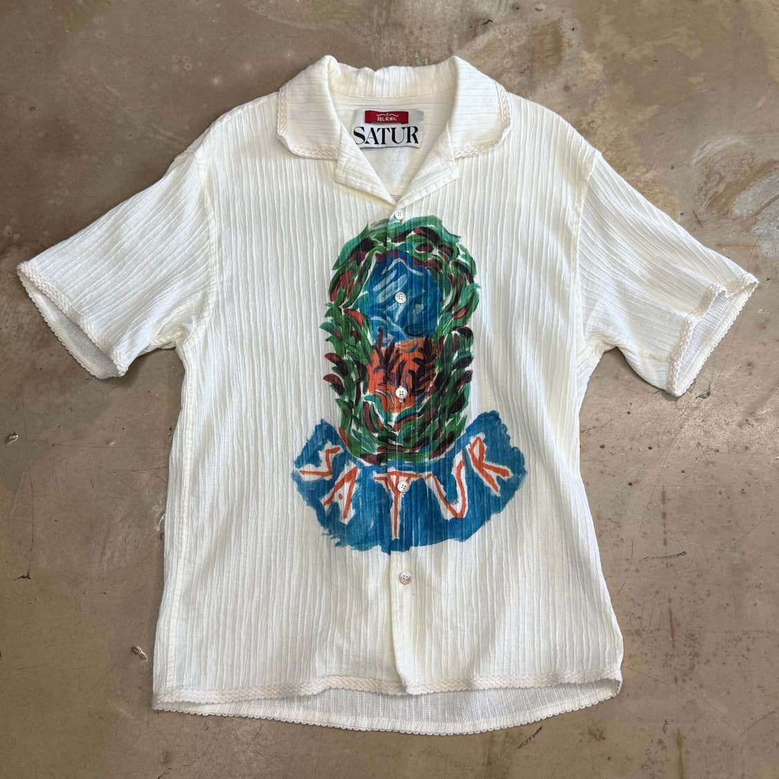 XL 세터 아이보리 반팔 셔츠 상품이미지2