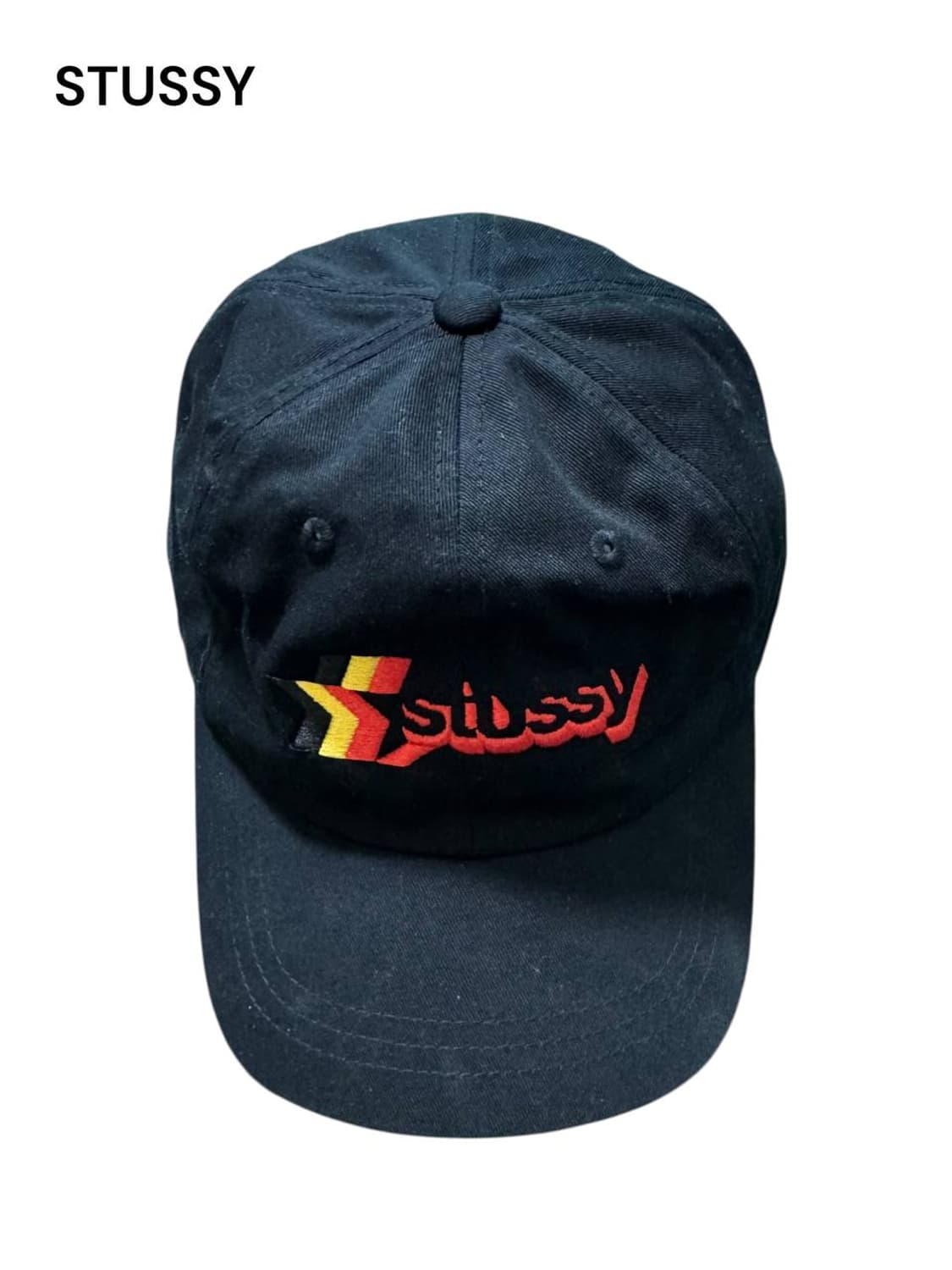 스투시 3 스타 로우 프로 스트랩백 캡 블랙  상품이미지1